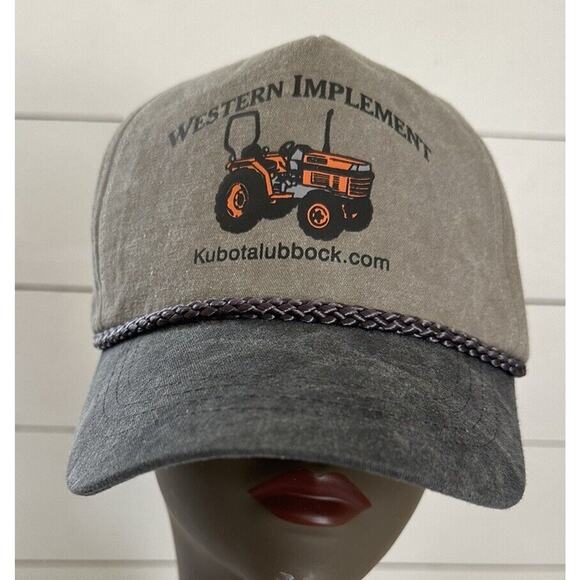 Kubota Lubbock TX Western Implement USA Hat Cap Adjustable SnapBack NWOT - Picture 1 of 8